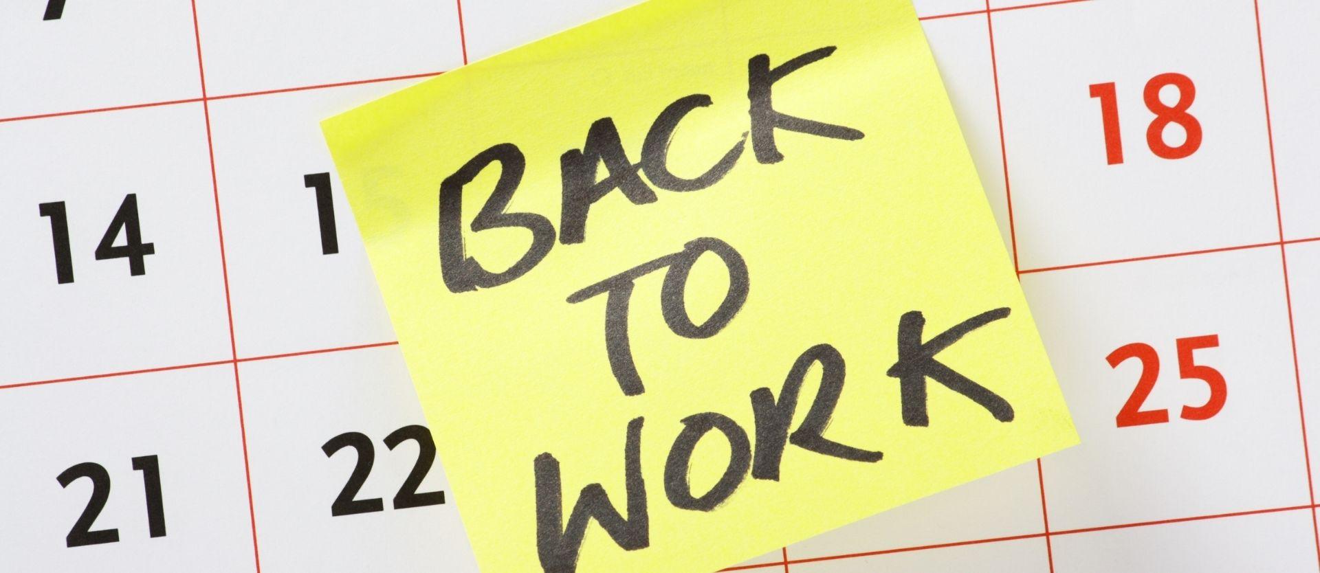 Top Reasons You Should Get Back To Work Today